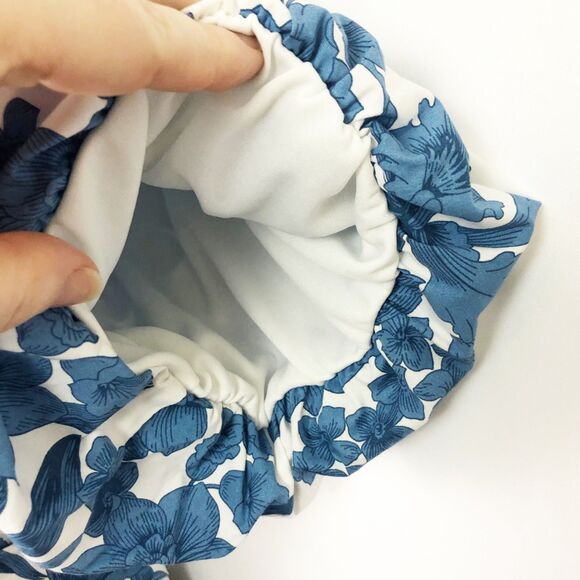 NWOT Joie Floral Puff Sleeve Shirt Dress (16) Blue & White Belted Fit & Flare - Picture 10 of 16